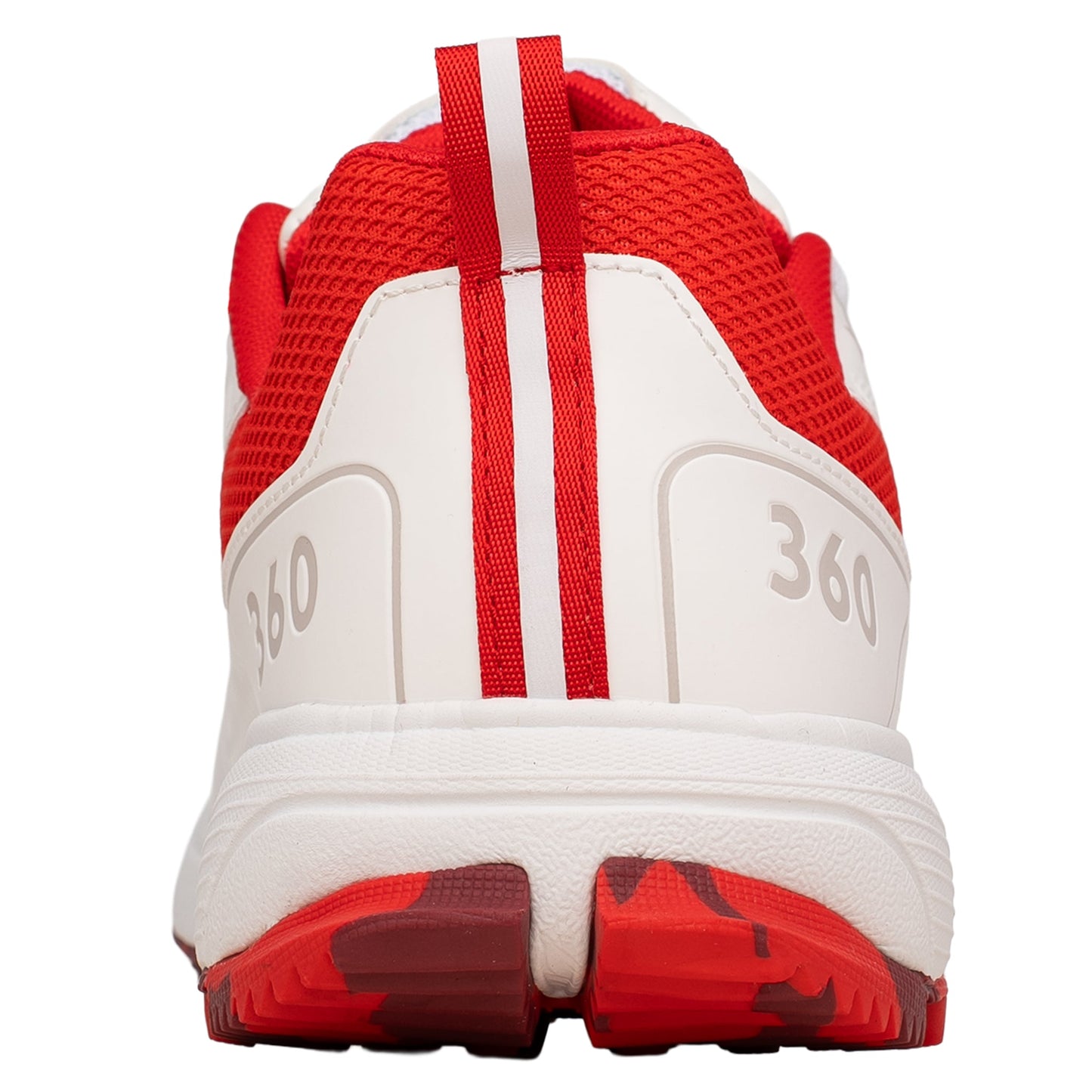 Newbery 360 Cricket Shoe (White & Red Full Rubber)