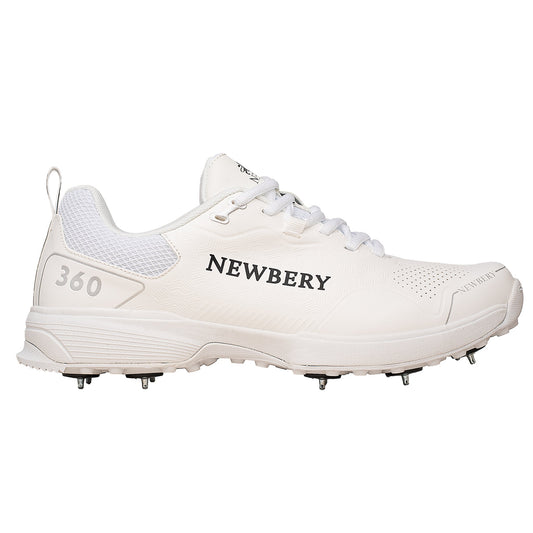 Newbery 360 Cricket Shoe (White Full Spikes)