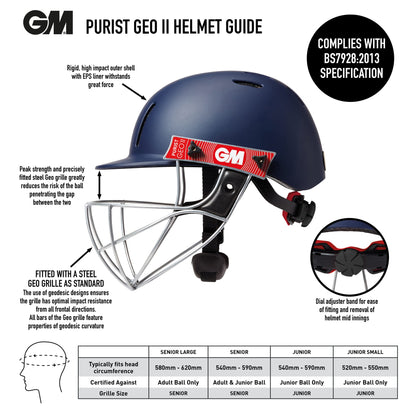 Gunn & Moore Purist GEO II Cricket Batting Helmet